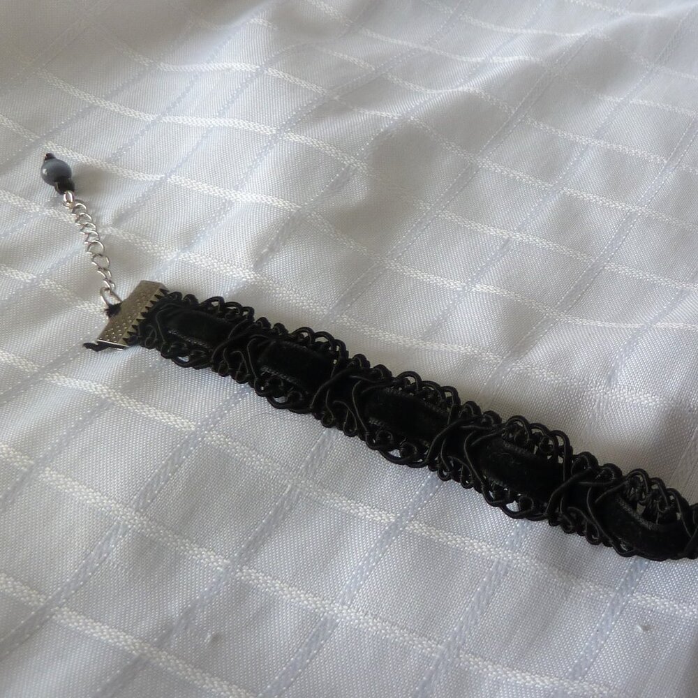 Beautiful handmade black choker necklace